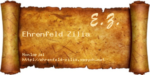 Ehrenfeld Zilia névjegykártya