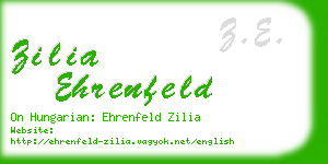 zilia ehrenfeld business card